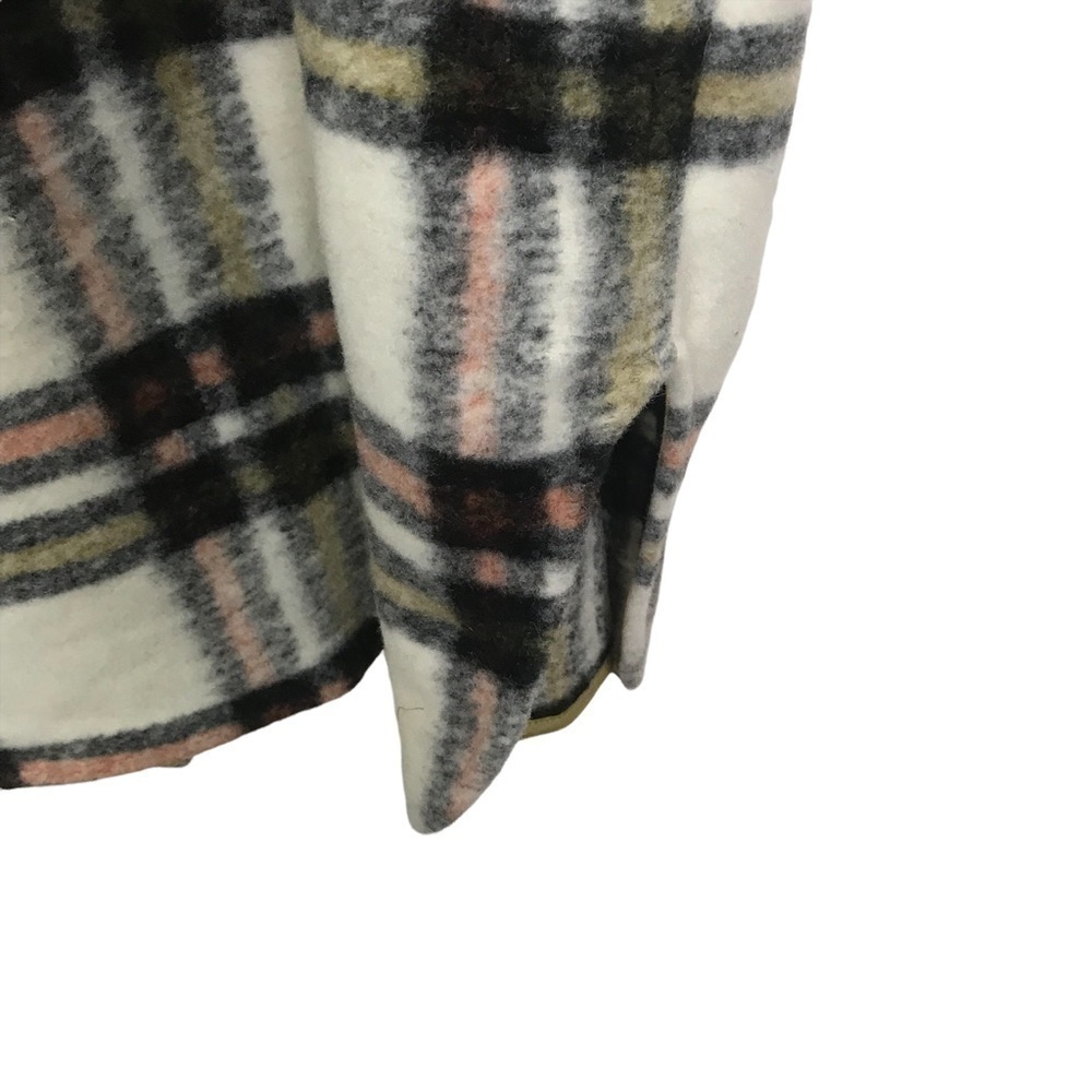 Button Front Patch Pocket Plaid Shacket Overcoat NWT Small - Picture 10 of 16